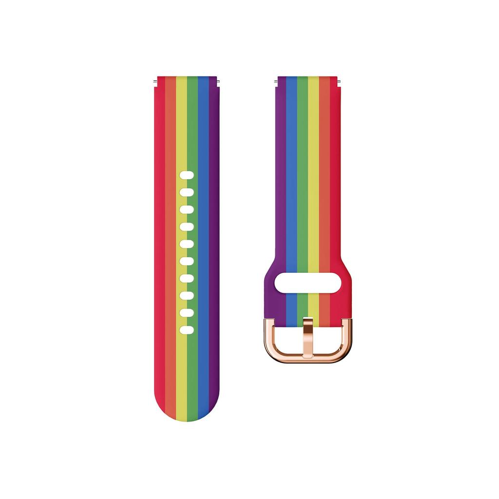 18mm Printed Silicone Strap for Xiaomi Watch & Garmin Vivo Move 3S/4S