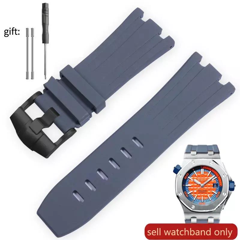 Watch Band Silicone Men's 28mm for AP Audemars and Piguet Royal Oak Offshore 15400 15703 26471 26474 15703 15706 Watch Strap