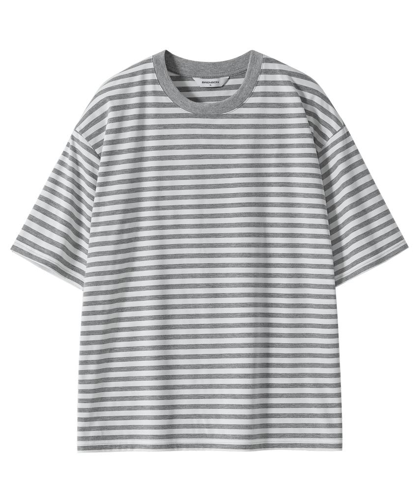 BRENSON Oversized 1:1 Striped Short Sleeve Tee ( 5 Colors )