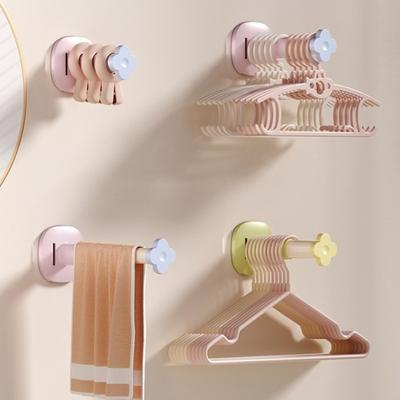 1-10PCS No Drill Wall Mounted Clothes Rack Adjustable Hanging Organizer for Balcony Laundry Storage Space Saving Home Drying Rod