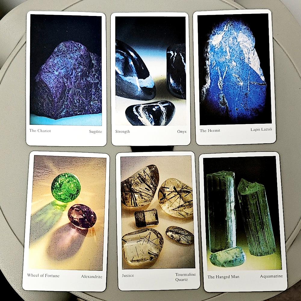 The Tarot of Gemstones and Crystals 78 Pcs Vintage 1996 Tarot Deck 10.3*6cm
