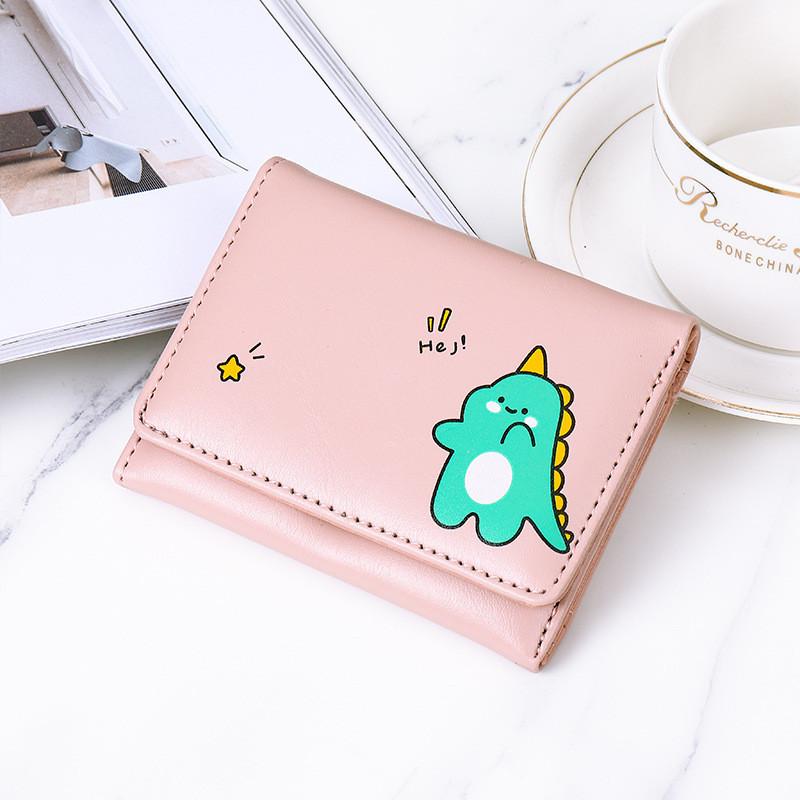 Simple And Cute Ladies  Wallet With Multiple Card Slots And Coin Compartment розовый