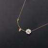 Elegant Daisy Earrings & Necklace Set: Trendy, Simple, All-Match Design for Women.