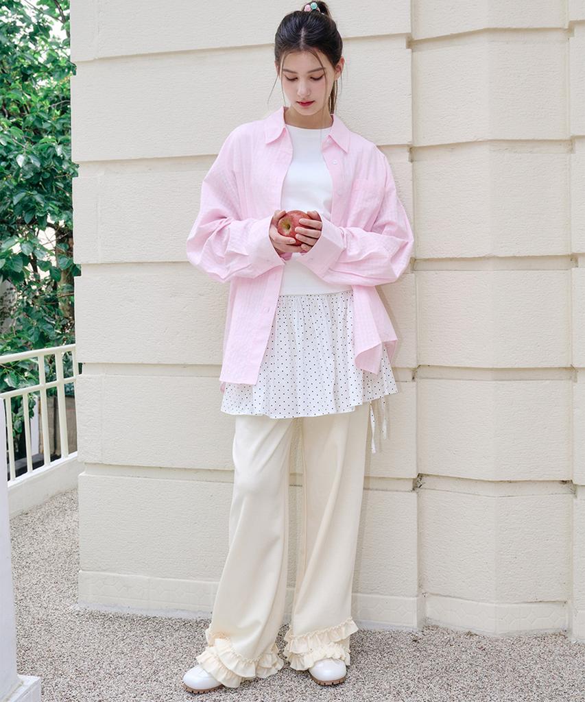 Alkialka Tiered Ruffle Pants (Butter)