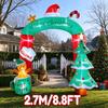 8.8FT/2.7M Inflatable Christmas Arch with Gingerbread Man Hot Coffee and Welcome, Glowing Outdoor Yard Decor