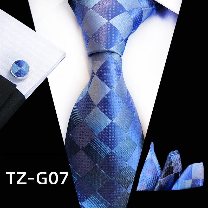 Plaid Men's Tie, Pocket Square & Cufflinks Set (3-Piece) 2025