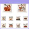 Elegant Thanksgiving Autumn Fall Maple Pumpkin Linen Pillow Cover For Home Decor
