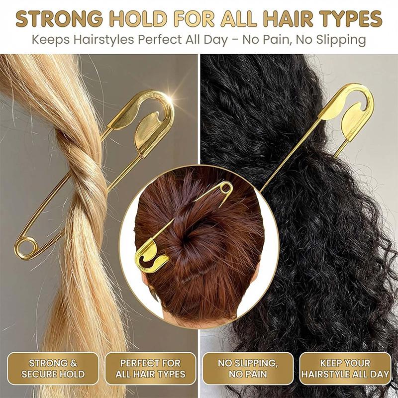 Giant Safety Pin Hair Clip New Large Safety Pin Metal Hair Claws Barrettes for Women Girls Fashion Hair Accessories Headwear