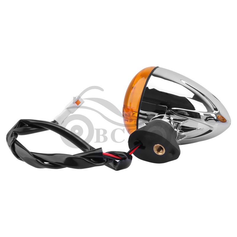 LED Turn Signal Indicators for Indian Scout Motorcycles - Amber Front & Rear Pair