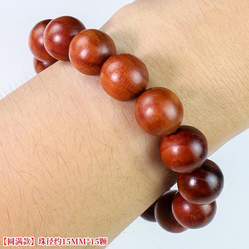 Red Cedar Buddhist Beads Rosary Bracelet: Natural Fragrant Wood, Single Circle, Unisex Jewelry