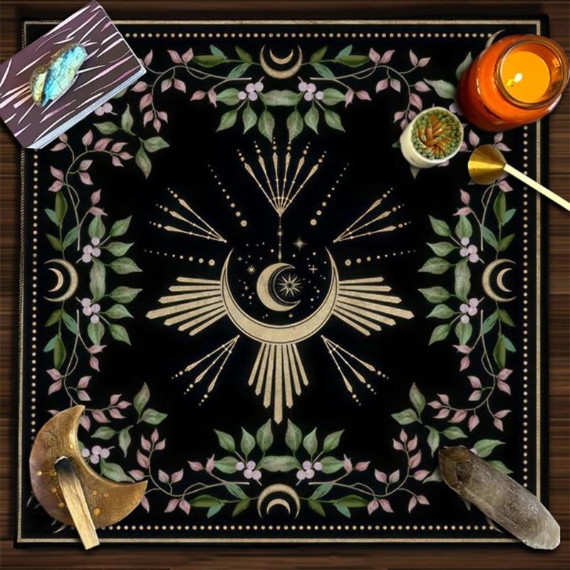 Astrology Tarots Table Altar Cloth Metaphysical Board Game Mat Pendulum Divinations Altar Tablecloth Board Game Card Pad