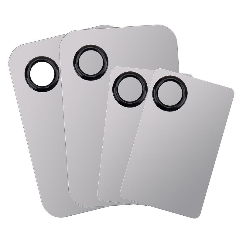 1 Set Stainless Steel Makeup Mixer Nail Polish Mixing Plate Foundation Eyeshadow Mixer Eyeshadow Palette with Spatula Rod