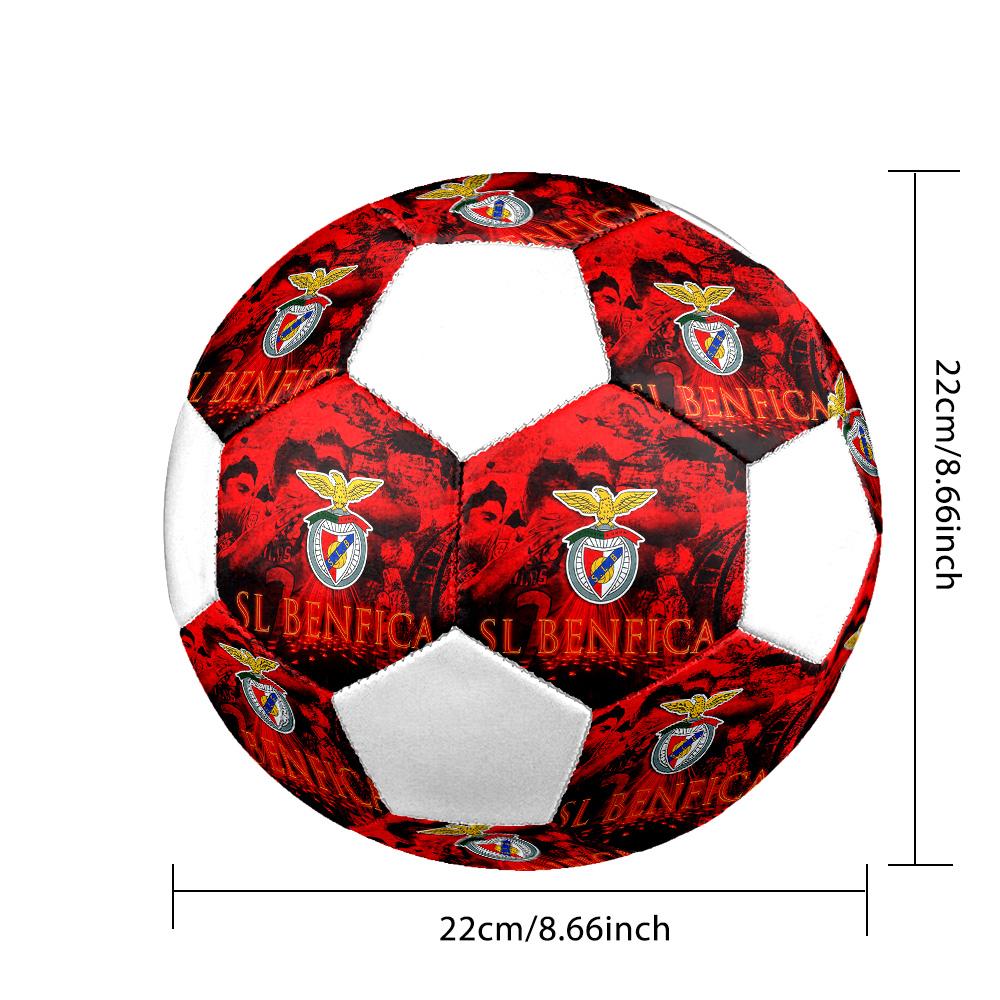 1 Stück SL Benfica Logo Größe 5 Fußball PragHallenfußball Bunt Alle Altersgruppen Maschinengenäht PVC Wettkampfbereit Langlebig Hoher Rückprall