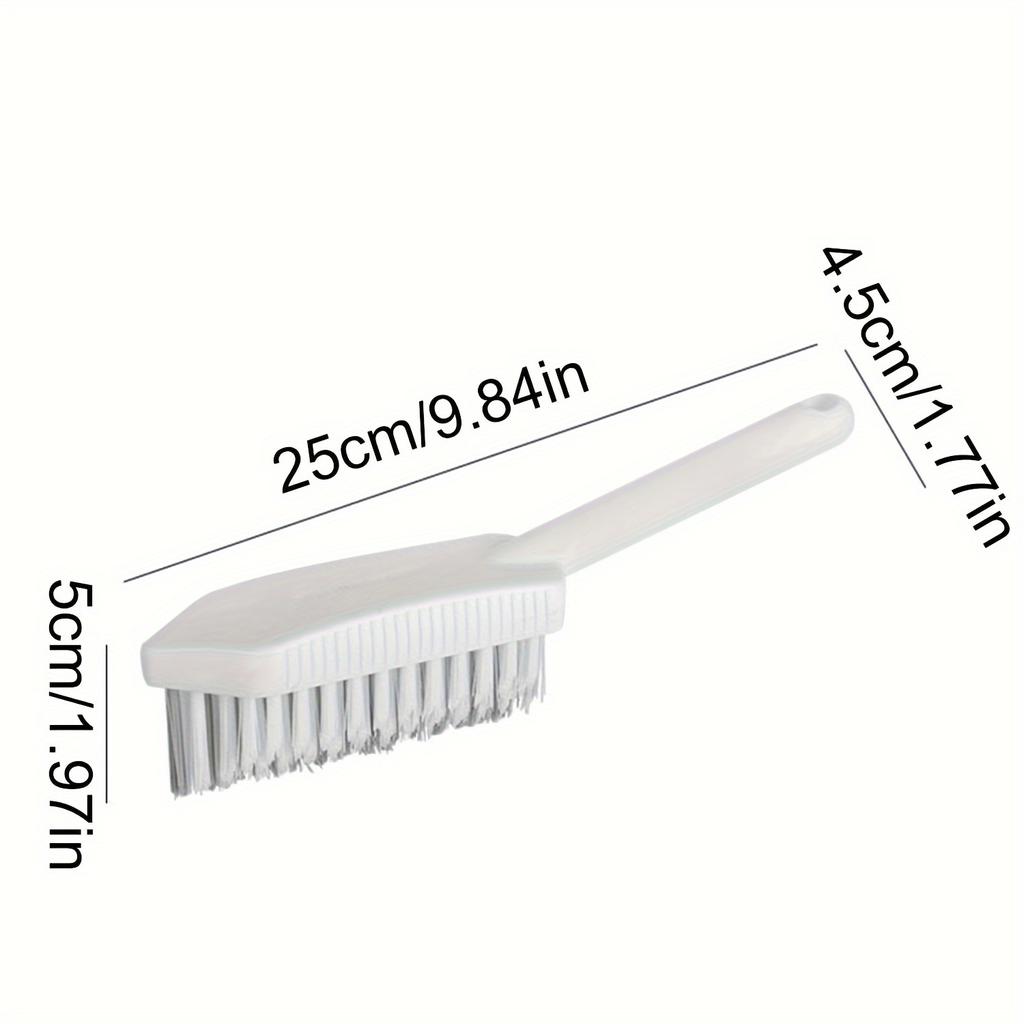 2 Pcs Triangle Floor Brush Household Crevice Brush Handheld Toilet Brush Stiff Bristle Cleaning Brush Bathroom Scrubbing Brush No Dead Angle