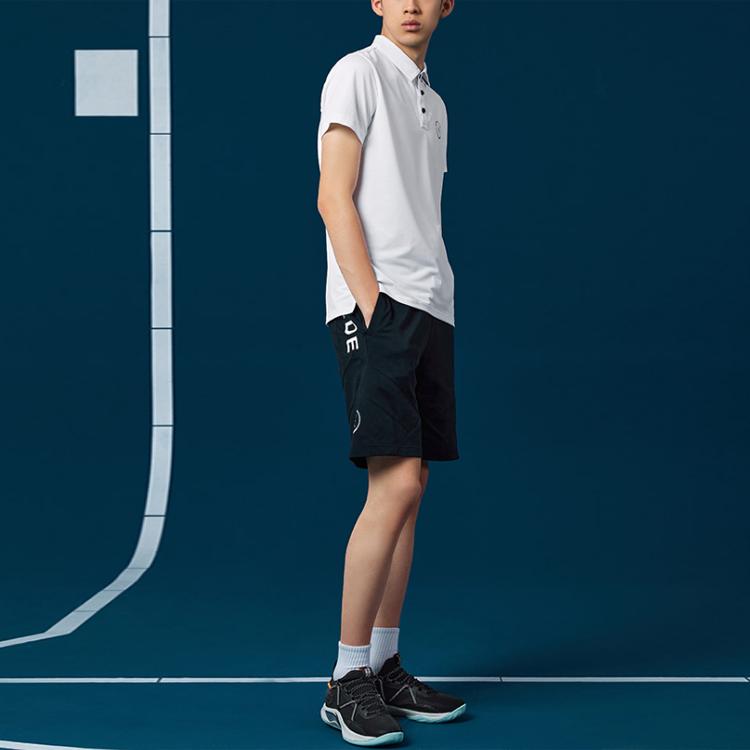 Li Ning Wade Series Letter Pattern Casual Sports Shorts Men shorts Black AKSR213-1