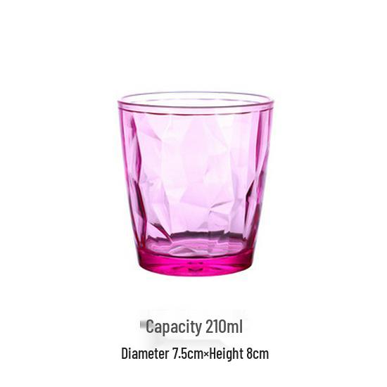 Colored Acrylic Water Cup: Transparent, Heat-Resistant, Drop-Resistant—Perfect for Mouthwash, Juice, Tea, or Beer.