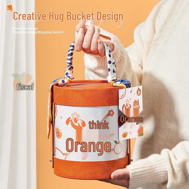 HANDUNYOU "Orange Wish" Stainless Steel Mug Gift Set