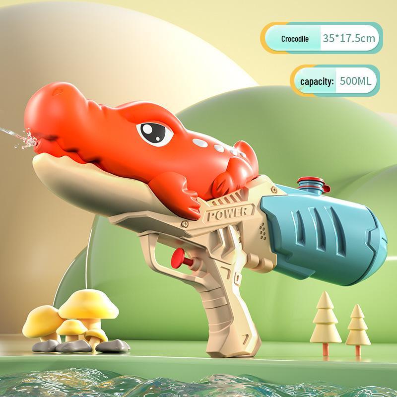 Double Nozzle Water Gun Toy: Little Horse, Dinosaur, Duck & Shark Squirt Gun