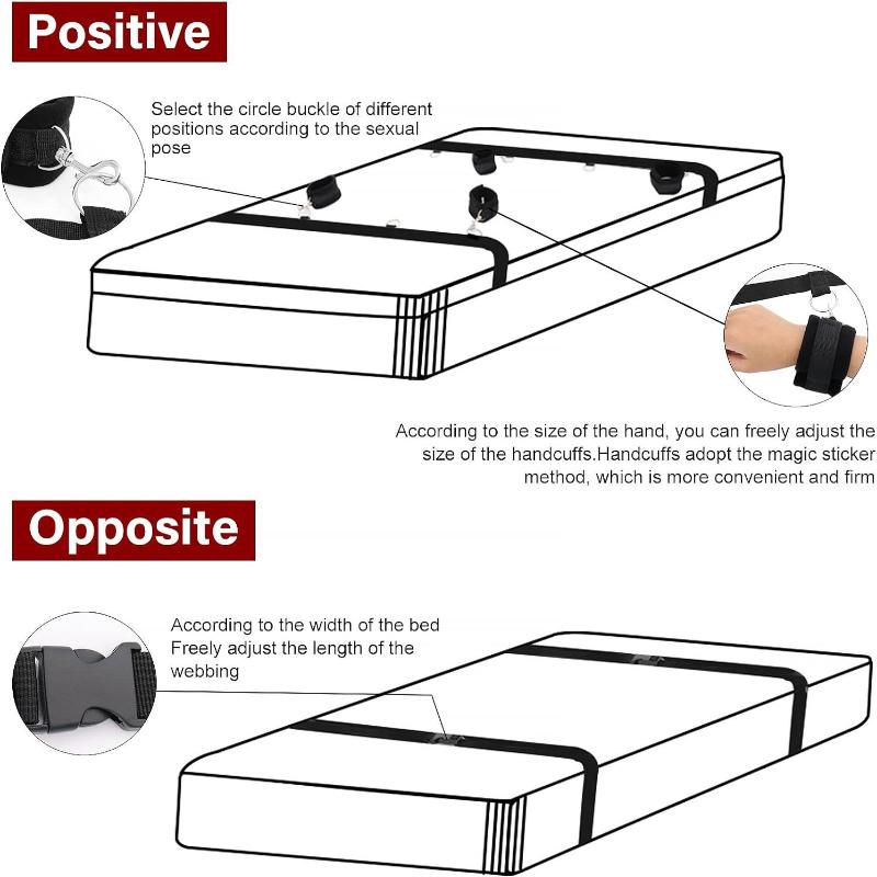 Bed Restraint Set Couple Sex Toys Bondage Handcuff Kit Adult Game Tool 18+ Erotic Tie Downs Arm Ankle Sextoy
