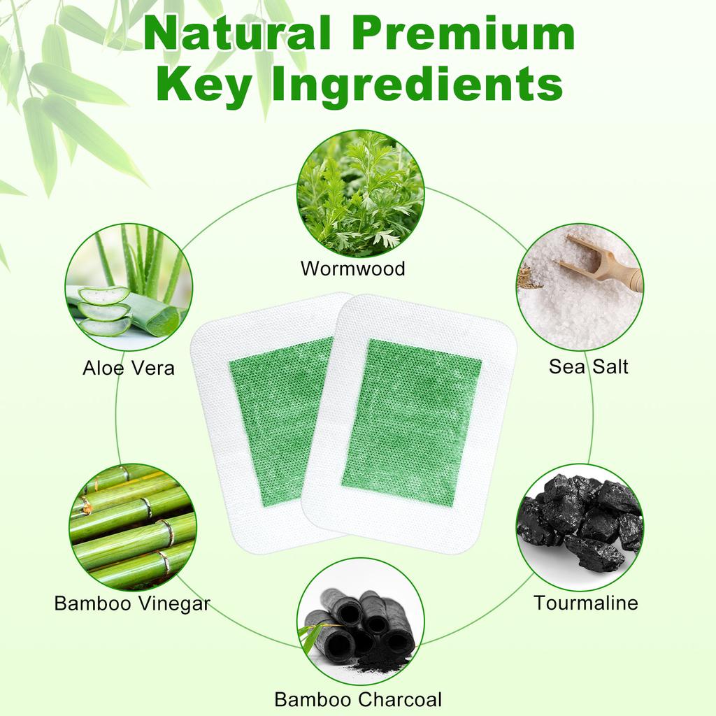 Aloe Charcoal Foot Patches, 10 Patches Per Bag, Deep Cleansing Foot Patches , Promotes Restful Sleep, Helps Purify The Body