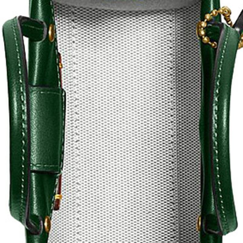 New COACH Cashin Cow Leather Tote Bag, Shopping Bag, Handbag, Shoulder Bag, Crossbody Bag Mini Women's Green CC385-B4CZS