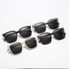 Large Square Frame Sunglasses High-end Fashionable Driving Travel Beach UV-protective Decorative Glasses Street Photography