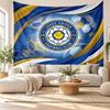 Arazzo da Parete Calcio Leeds United, Appeso a Parete in Tessuto Morbido, Sfondo Decorativo per Camera da Letto Arte Murale per la Casa