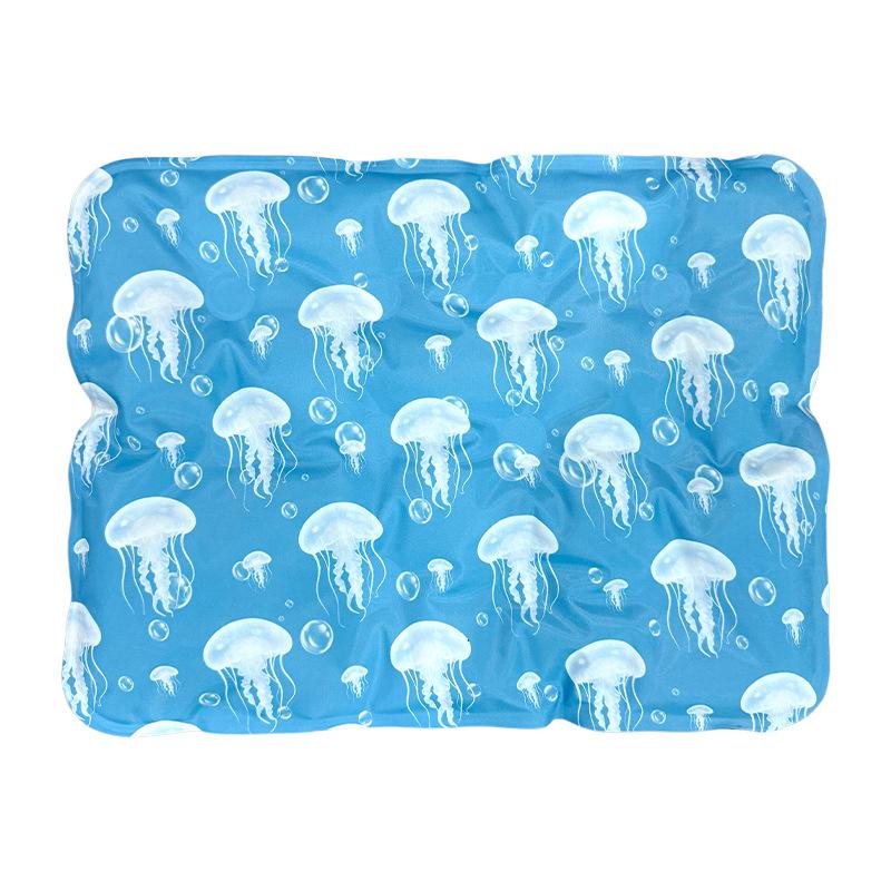 Summer New Arrival Cartoon Fish Pattern Gel Pet Cooling Mat Eco-Friendly Thickened Durable Scratch-Resistant Waterproof (as the picture,30x40cm)