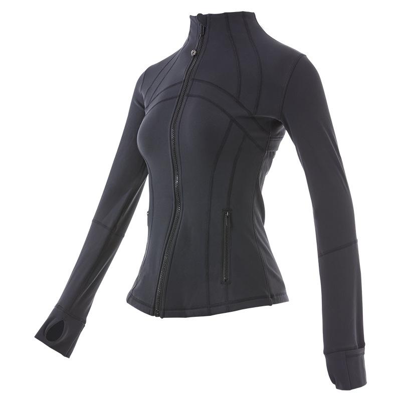 Kelifu Women s Fleece Stand Collar Zipper Jacket for Running and Pilates L