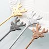 12cm 15cm Christmas Deer Spoon Fork Stainless Steel Coffee Stirring Spoon Tableware for Dessert Fruit Christmas Gift Home Decor