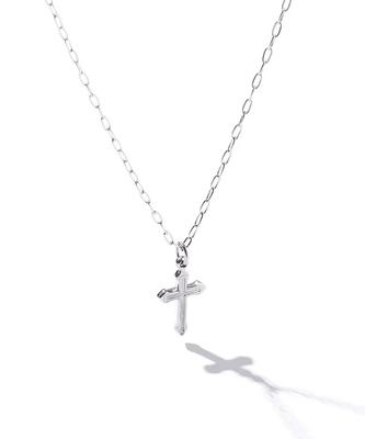 Embossed Cross Pendant 04 Chain Necklace (C2601-AN1011_SV)