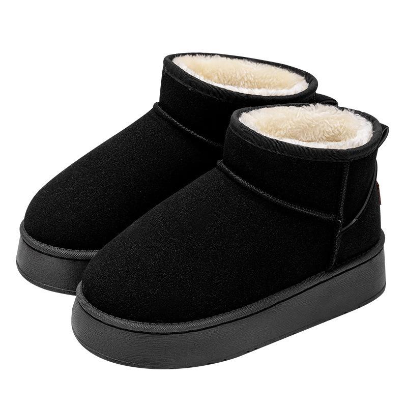 thick-soled snow boots women's new winter wear thickened short boots warm snow cotton shoes women's winter velvet