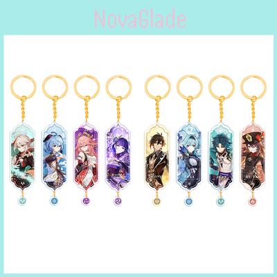 Genshin Impact Acrylic Double Sided Keychain Cartoon Keychains