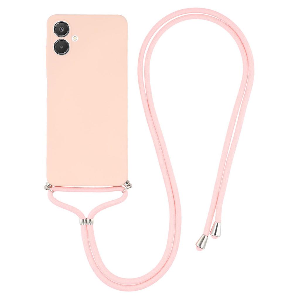 Für Samsung Galaxy A07 4G Hülle Flexible TPU Faserfutter Stoßfest Umhänge-Handyhülle