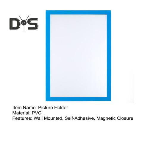 Moldura magnética para fotos, suporte para fotos autoadesivo, tamanho A3/A4, porta-documentos, moldura de exibição para parede, porta, janela, geladeira