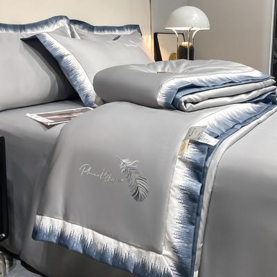 Summer Comforter Air Conditioning Comforter 4 Piece Set Ice Silk Cool Washable Winter Blanket