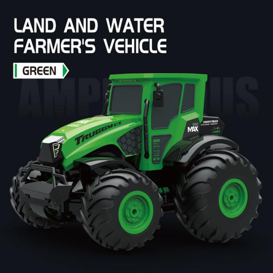 Remote Control Amphibious Off-road Car 4WD Kids Electric 2.4GHz RC Stunt Truck Rechargeable Toddlers All-terrain Crawler Vehicle Toy