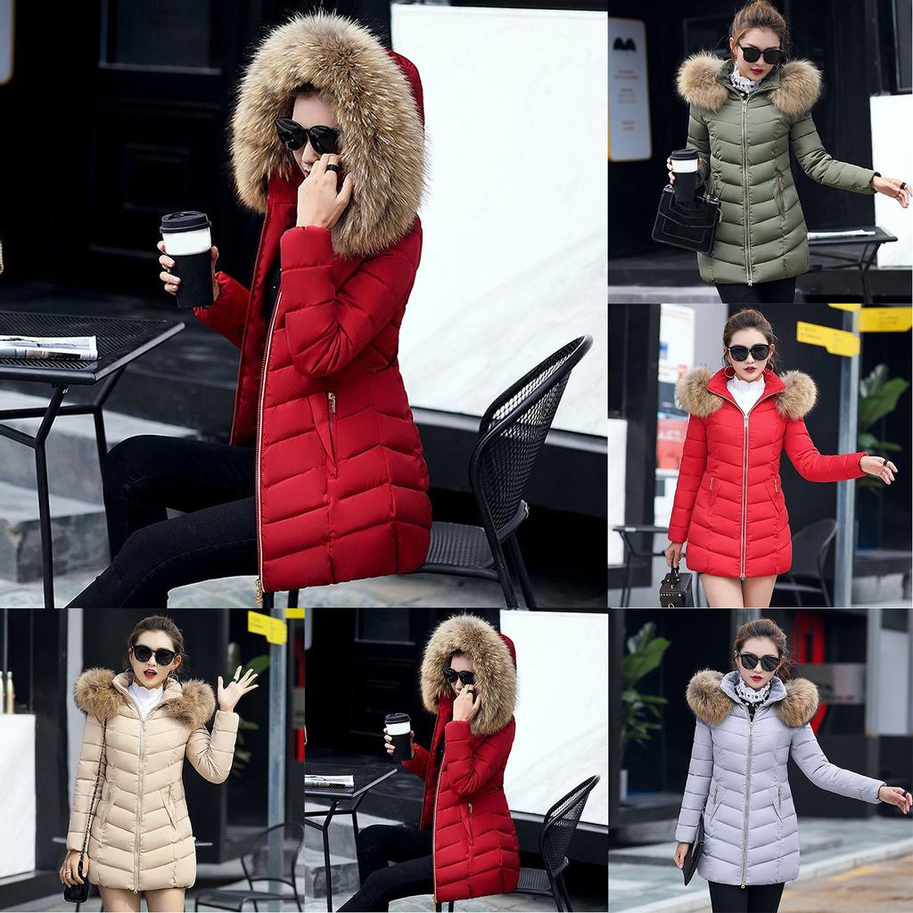 Fashion Solid Women Casual Thicker Winter Slim Coat Overcoat