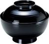 Fukui Crafts Irregularly for Serving Zoni Cake Japanese-made Bowl, Shaped, (rice Soup), Heat-resistant, 4.5 Inches, Black, 3-244-1