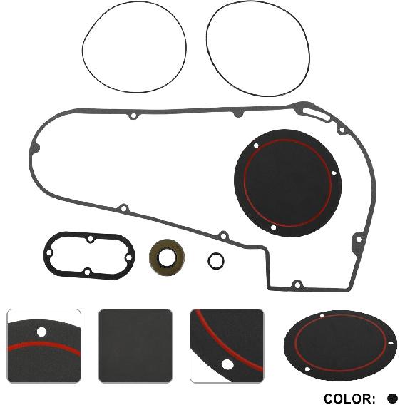 Primärdeckeldichtungssatz für 1994-1998 Big Twin Evolution Softail Modelle - Primär-Inspektionsdeckel Dichtung O-Ring Wellendichtring Enthalten|Fest