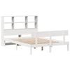 VidaXL Lit bibliothèque sans matelas blanc 140x190 cm bois pin massif, lit, meuble de chambre à coucher, lit avec rangement, 3321801