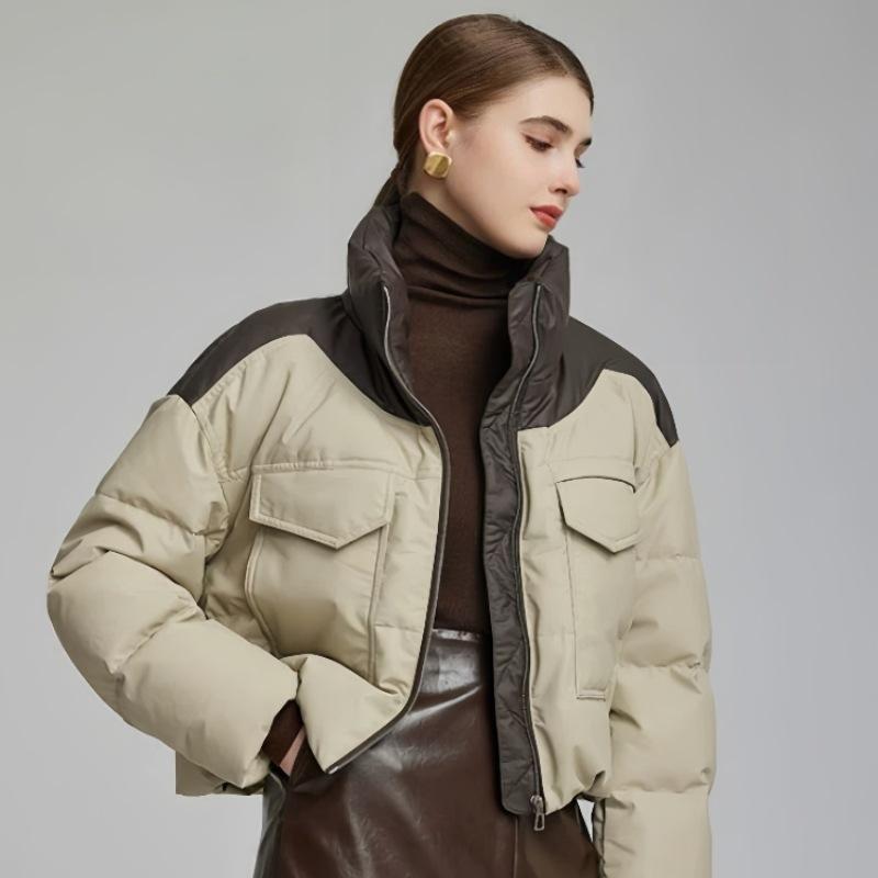 New cotton-padded clothes women's winter short loose leather jacket trendy jacket small cotton-padded jacket