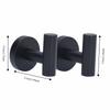 2 PCS Black Robe Hook Compact Design Coat Hook Stable Towel Hook  Bathroom Kitchen Garage Closet