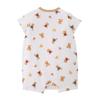Shortall Short Made In Baby White [Miki House] Romper, Sleeve, All-Over Pattern, Bear, Japan, Boys, Girls, Baby, Kids, Clothes, Infant, Children's
