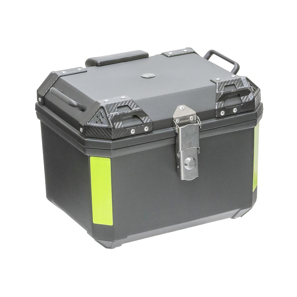 36L BPC Rear Box Top Case Backrest Square Touring Travel Storage Black