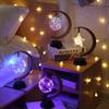 Led Stars / Moon / Apple / Sepak Takraw / Christmas Gift Handmade Hemp Rope Wrought Iron Night Light Party Room Decoration Light
