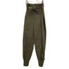Max Mara 113109126 Khaki Cotton Belted Trousers Bottoms 42 khakiUsed