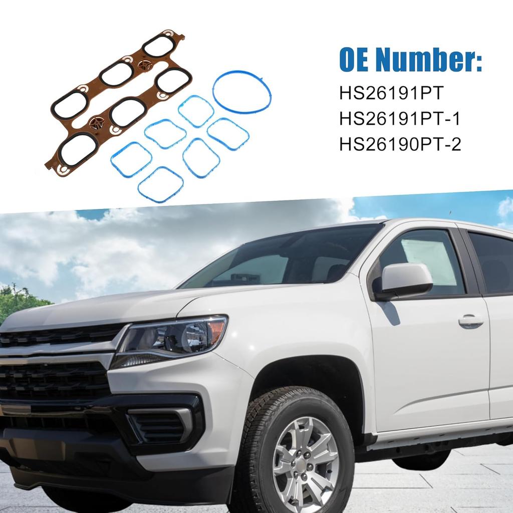 Cylinder Engine Intake Manifold Gasket 12691199 12673301 Upper and Lower with Throttle Body Gasket for Chevrolet Colorado 2015-2016