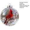 1/4/7Pcs Faux Crystal Glass Bird Ornament Vintage Blown Glass Ball Hanging Red Bird Pendant Tree Fireplace Table Decoration
