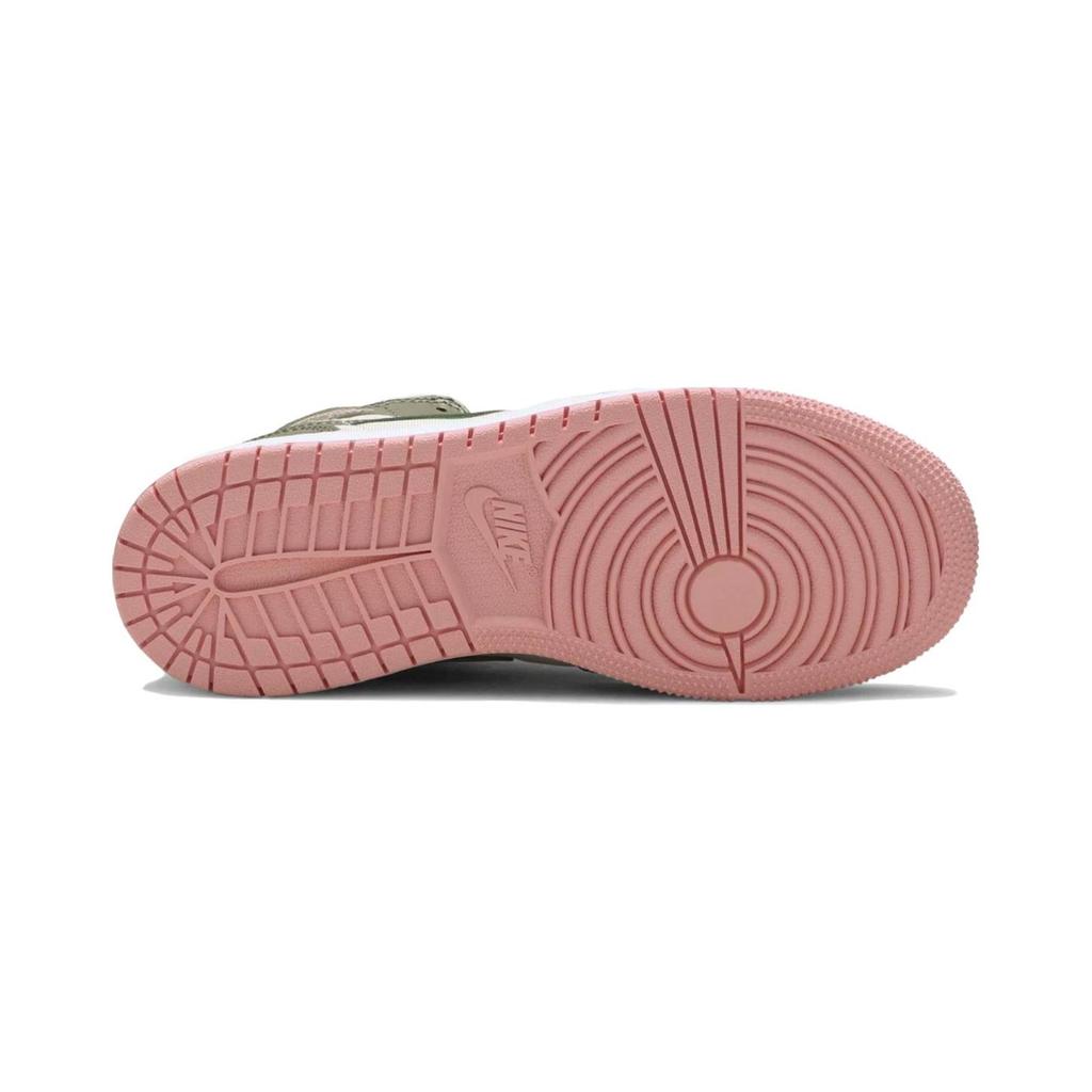 Tênis Infantil Air Jordan 1 Mid GP Trooper Coral Descolorido Verde Claro-Castanho 640737-225